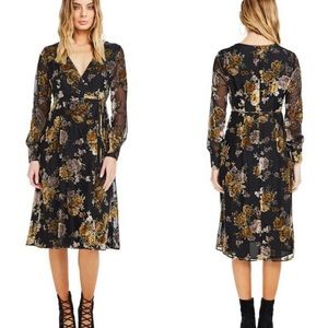 Anthropologie Astr Floral Wrap Dress- Size Small